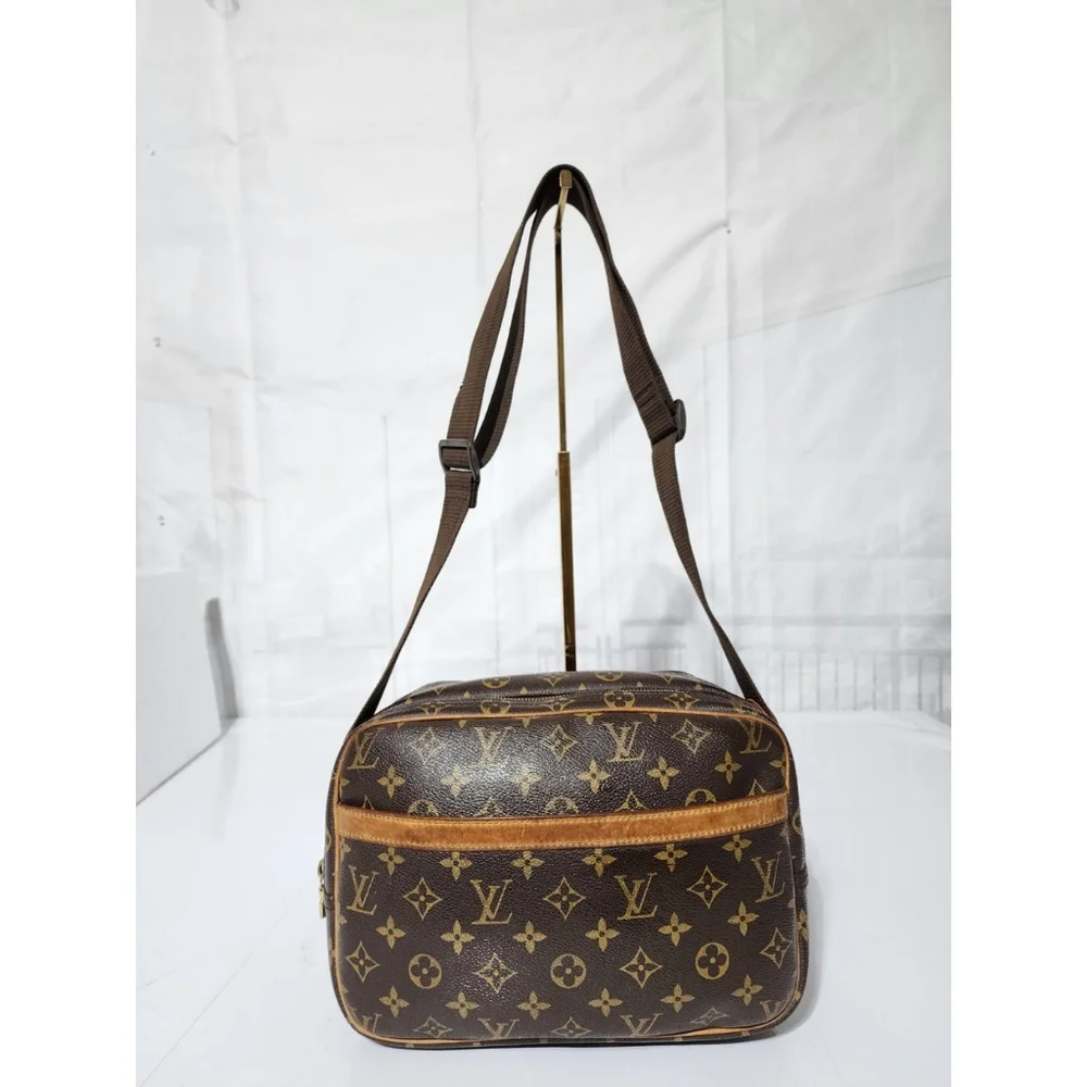 Louis Vuitton Reporter Shoulder Bag Brown/Beige